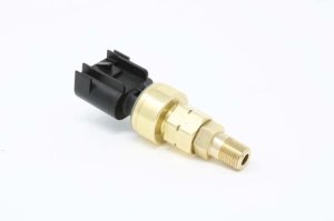 Chevrolet V8 Fuel Rail Pressure Sensor Adapter - Aeromotive - M10x1.0 Male to 1/8-MNPT Male - Brass - `14-`25
