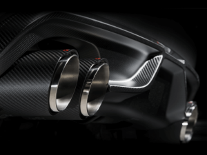 BMW X5M Exhaust Tip - Akrapovic - Carbon, Single - Carbon - `15-`27