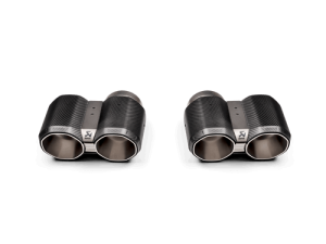 BMW M2 Performance Exhaust - Akrapovic - Octagonal Carbon Design Tail Pipe Set - Carbon - `21-`27