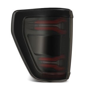 Ford F-150 Tail Lights - AlphaRex - LUXX LED Taillights Blk-Red Activ Light/Seq Signal - Smoked Lens - Blk-Red - `24-`25