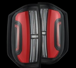 Toyota Tundra Tail Lights - AlphaRex - NOVA Series - Black Red - `14-`21