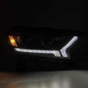 Ford Ranger Headlights - AlphaRex - PRO-Series Projector Headlights with Sequential Signal/DRL - Alpha Black - `19-`27