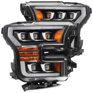 Ford Raptor Headlights - AlphaRex - NOVA LED Plank Style - Matte Black - `17-`20 Ford Raptor Headlights - AlphaRex - NOVA LED Plank Style - Matte Black - `17-`20