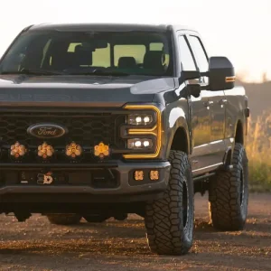 Ford F-250 SD Headlights - AlphaRex - NOVA LED Proj w/Activ Light/Seq Signal/Switchback - Black - `23-`26