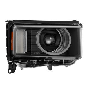 Toyota LC Heritage Headlights - AlphaRex - LUXX LED Proj w/Activ Light/Seq Signal/Switchback - Black - `24-`26