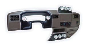 Ford Super Duty Triple Under Dash Pod - AutoMeter - 52mm - Black - `99-`04
