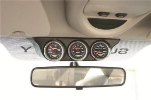Dodge Ram Gauge Pod - Overhead - AutoMeter - Triple - Black - `03-`08