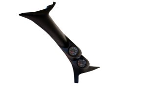 Ford Powerstroke/SD Gauge Kit - A-Pillar - AutoMeter - Dual, Pyrometer (EGT) + Boost Gauge, Hi-Def LED Lighting - Black - `99-`07