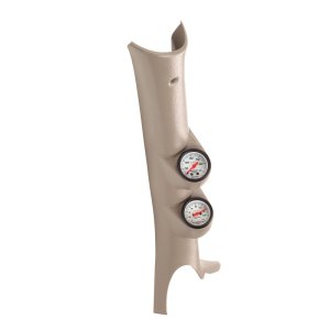 Dodge Ram 2500 Dual A-Pillar Gauge Kit - AutoMeter - Phantom White + Boost 60 PSI / EGT 1600°F - Taupe - `03-`09