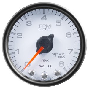 Dodge Cummins Rail Pressure Gauge - AutoMeter - Spek-Pro - White/Black - `03-`08