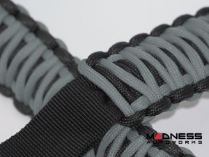 Ford Bronco Grab Handle Set - Paracord Design - Set of 2 - Black/ Gray