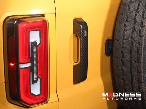 Ford Bronco Tailgate Handle Cover - Glossy Carbon - w/o Keyless Entry