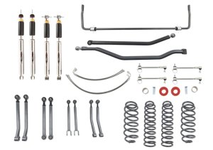 Jeep Wrangler Rubicon Unlimited JK Suspension Lift Kit - Front + Rear - Belltech - 4in. Lift with Trail Performance Shocks - `07-`17
