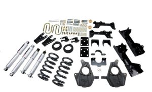 Chevrolet Silverado Suspension Lowering Kit - Front + Rear - Belltech - Street Performance Shocks - `99-`00