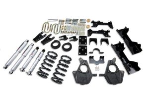 Chevrolet Silverado Suspension Lowering Kit - Front + Rear - Belltech - Street Performance Shocks - `99-`00