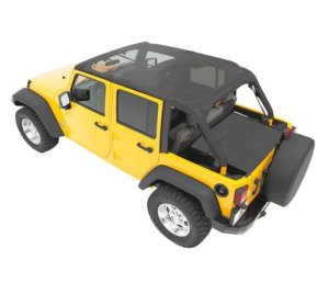 Jeep Wrangler JK Bikini Top - Bestop - Header Safari Cable Style Bikini (Mesh) - `10-`18