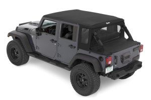 Jeep Wrangler JK Soft Top - Bestop - Halftop - Premium Black Twill - `07-`18 Jeep Wrangler JK Soft Top - Bestop - Halftop - Premium Black Twill - `07-`18