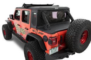 Jeep Wrangler JL Soft Top - Bestop - Halftop - Premium Black Twill - `18-`23 Jeep Wrangler JL Soft Top - Bestop - Halftop - Premium Black Twill - `18-`23