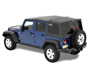 Jeep Wrangler JK 4-Door Soft Top - Bestop - Supertop - Black Diamond - `07-`18