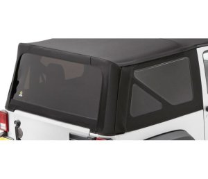 Jeep Wrangler JK Convertible Top Window Kit - Rear - Bestop - Sailcloth Replace-A-Top 79136, 79142 - Black Diamond - `07-`10