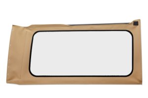 Jeep Wrangler JL Soft Top Replacement Window - Quarter Right Hand 2-Door - Bestop - OE JL - Tan Twill Clear - `18-`26