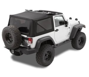 Jeep Wrangler Soft Top - Bestop - Replace-A-Top with Tinted Windows (No Door Skins) - Premium Black Twill - `10-`18