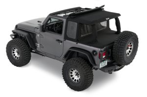 Jeep Wrangler JL Soft Top - Bestop - Halftop Conversion Kit - Premium Black Twill - `18-`26