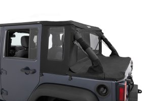 Jeep Wrangler JK Halftop Soft Top Conversion Kit - Bestop - Halftop - Premium Black Twill - `07-`18 Jeep Wrangler JK Halftop Soft Top Conversion Kit - Bestop - Halftop - Premium Black Twill - `07-`18