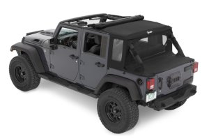 Jeep Wrangler JK Halftop Soft Top Conversion Kit - Bestop - Halftop - Premium Black Twill - `07-`18 Jeep Wrangler JK Halftop Soft Top Conversion Kit - Bestop - Halftop - Premium Black Twill - `07-`18