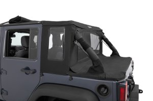 Jeep Wrangler JK Halftop Soft Top Conversion Kit - Bestop - Halftop - Premium Black Twill - `07-`18 Jeep Wrangler JK Halftop Soft Top Conversion Kit - Bestop - Halftop - Premium Black Twill - `07-`18