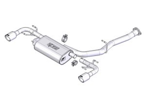 Mazda RX 8 Performance Exhaust - Borla - Cat Back, Single Rear Exit, Round Rolled Angle-Cut - `03-`09