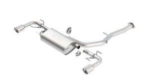 Mazda RX 8 Performance Exhaust - Borla - Cat Back, Single Rear Exit, Round Rolled Angle-Cut - `03-`09