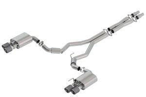 Ford Mustang Performance Exhaust - Borla - S-Type with Active Valve - Carbon Fiber - `18-`23