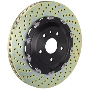 Audi RS4 Brake Rotors (2) - Front - Brembo - 2-Piece Slotted/Drilled - `06-`08