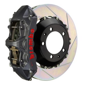 Audi A4 Brake Kit - Front - Brembo - GTS BBK 6 Piston Cast 380x32 2pc Rotor Slotted Type1 - Black - `17-`27