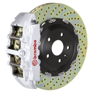 Audi S5 Brake Kit - Front - Brembo - GT BBK 6 Piston Cast 380x34 2pc Rotor Drilled - Silver - `18-`27