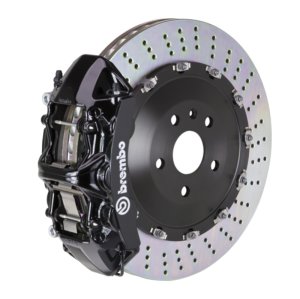 Tesla Model S Plaid Brake Kit - Front - Brembo - GT BBK 6 Piston Cast 405x34 2pc Rotor Drilled - Black - `21-`27
