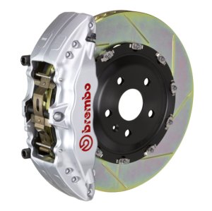 Audi S4 Brake Kit - Front - Brembo - GT BBK 6Pist Cast 380x34 2pc Rotor Slot Type1 - Silver - `09-`16