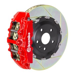 Audi S5 Brake Kit - Front - Brembo - GT BBK 6 Piston Cast 380x34 2pc Rotor Slotted Type-1 - Red - `18-`27