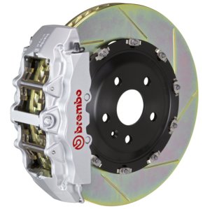 Audi S5 Brake Kit - Front - Brembo - GT BBK 6 Piston Cast 380x34 2pc Rotor Slotted Type-1 - Silver - `18-`27