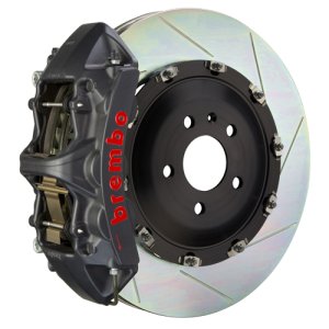 Audi S4 Brake Kit - Front - Brembo - GTS BBK 6 Piston Cast 380x34 2pc Rotor Slotted Type1 - Black - `18-`27