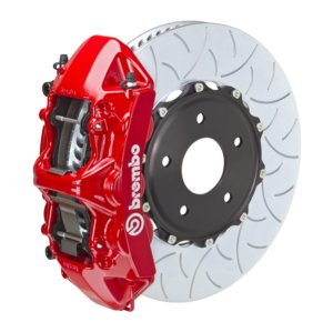 Chevrolet Corvette Z06 Brake Kit - Front - Brembo - GT BBK 6Pist Cast 350x34 2pc Rotor Slotted Type3 - Red - `06-`13