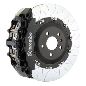 Mercedes-Benz CLK63 AMG Black Series Brake Kit - Front - Brembo - GT 6 Piston + Cast 380x34 2pc Rotor + Slotted Type3 - Black - `08-`09 Mercedes-Benz CLK63 AMG Black Series Brake Kit - Front - Brembo - GT 6 Piston + Cast 380x34 2pc Rotor + Slotted Type3 - Black - `08-`09