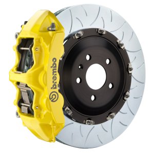 Audi S5 Brake Kit - Front - Brembo - GT BBK 6 Piston Cast 380x34 2pc Rotor Slotted Type-3 - Yellow - `18-`27
