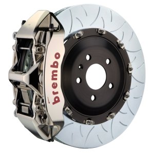 Audi SQ5 Brake Kit - Front - Brembo - GTR 6 Piston Slotted Type-3 Nickel Plated - `18-`27 Audi SQ5 Brake Kit - Front - Brembo - GTR 6 Piston Slotted Type-3 Nickel Plated - `18-`27