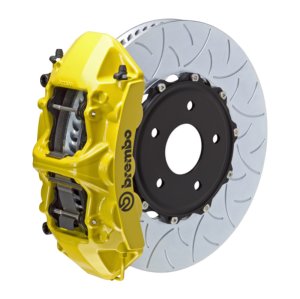 Tesla Model S Brake Kit - Front - Brembo - GT BBK 6Pis Cast 380x34 2pc Rtr Slot Type3 - Yellow - `14-`27