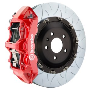 Land Rover Range Rover Big Brake Kit - Front - Brembo - GT Series, Cast 6-Piston Calipers, 405x34mm 2-Piece Slotted Type-3 Rotors - Red - `03-`09