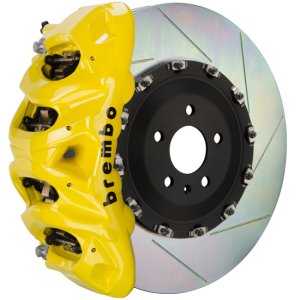 BMW X5M Brake Kit - Front - Brembo - 8 Piston Cast 412x38 2pc Rotor Slotted Type1 - Yellow - `09-`13