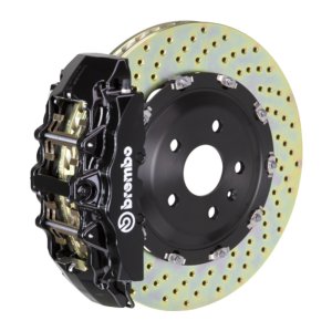 Audi S4 Brake Kit - Front - Brembo - GT BBK 6 Piston Cast 380x34 2pc Rotor Drilled - Black - `18-`27