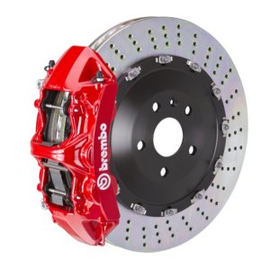 Audi SQ5 Brake Kit - Front - Brembo - 6 Piston Cast 405x34 2pc Rotor Drilled - Red - `18-`27 Audi SQ5 Brake Kit - Front - Brembo - 6 Piston Cast 405x34 2pc Rotor Drilled - Red - `18-`27